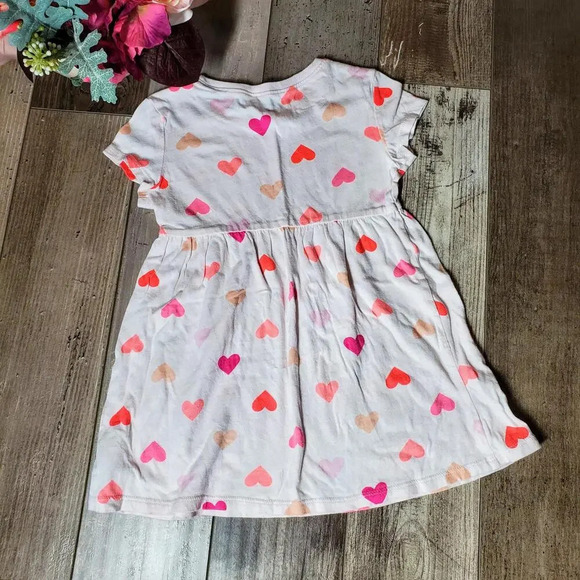 Old Navy Fit & Flare Jersey Dress for Toddler Girls Size 2T Hearts - Picture 8 of 9